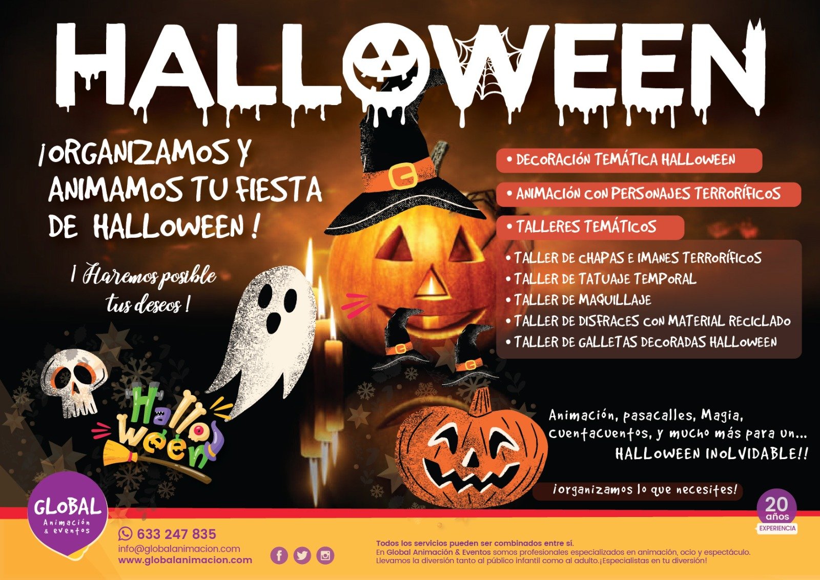 Fiesta de Halloween con Global Animación y Eventos