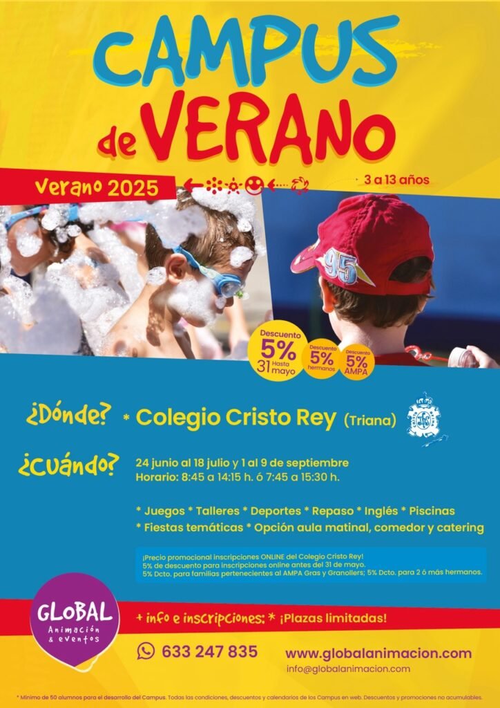Campamento de Verano en Colegio Cristo Rey de Triana con Global Animación & Eventos